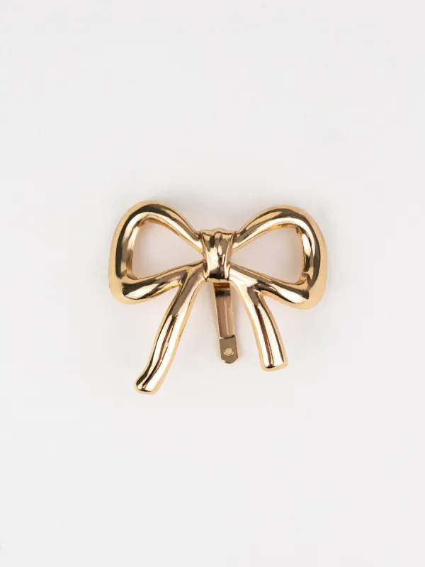 Bow Gold Hair Pin made by Wanderlust and Co