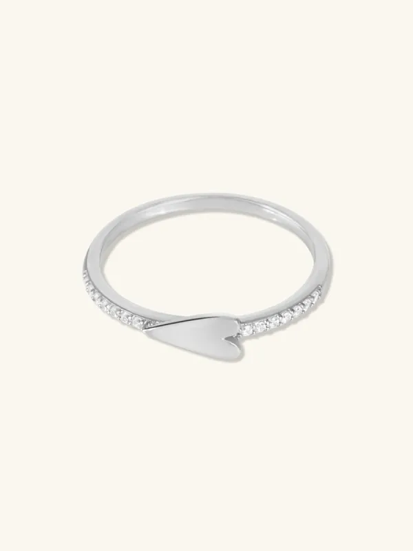 All My Heart Pave 925 Sterling Silver Ring sold by Wanderlust and Co