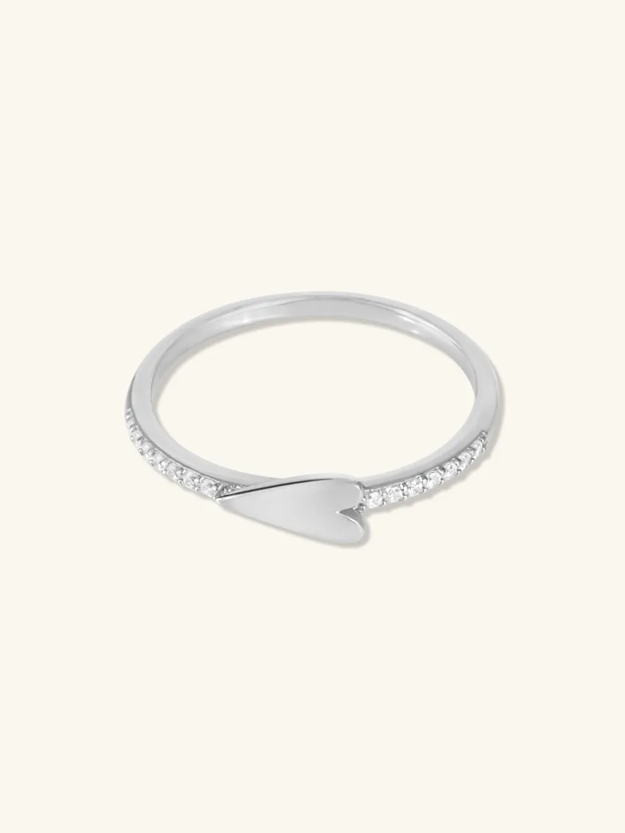 All My Heart Pave 925 Sterling Silver Ring sold by Wanderlust and Co