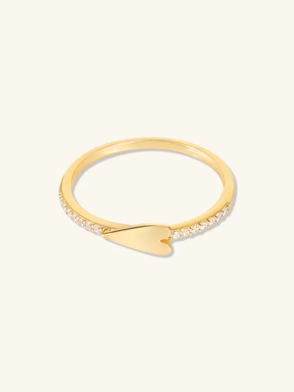 All My Heart Pave 14K Gold Vermeil Ring sold by Wanderlust and Co