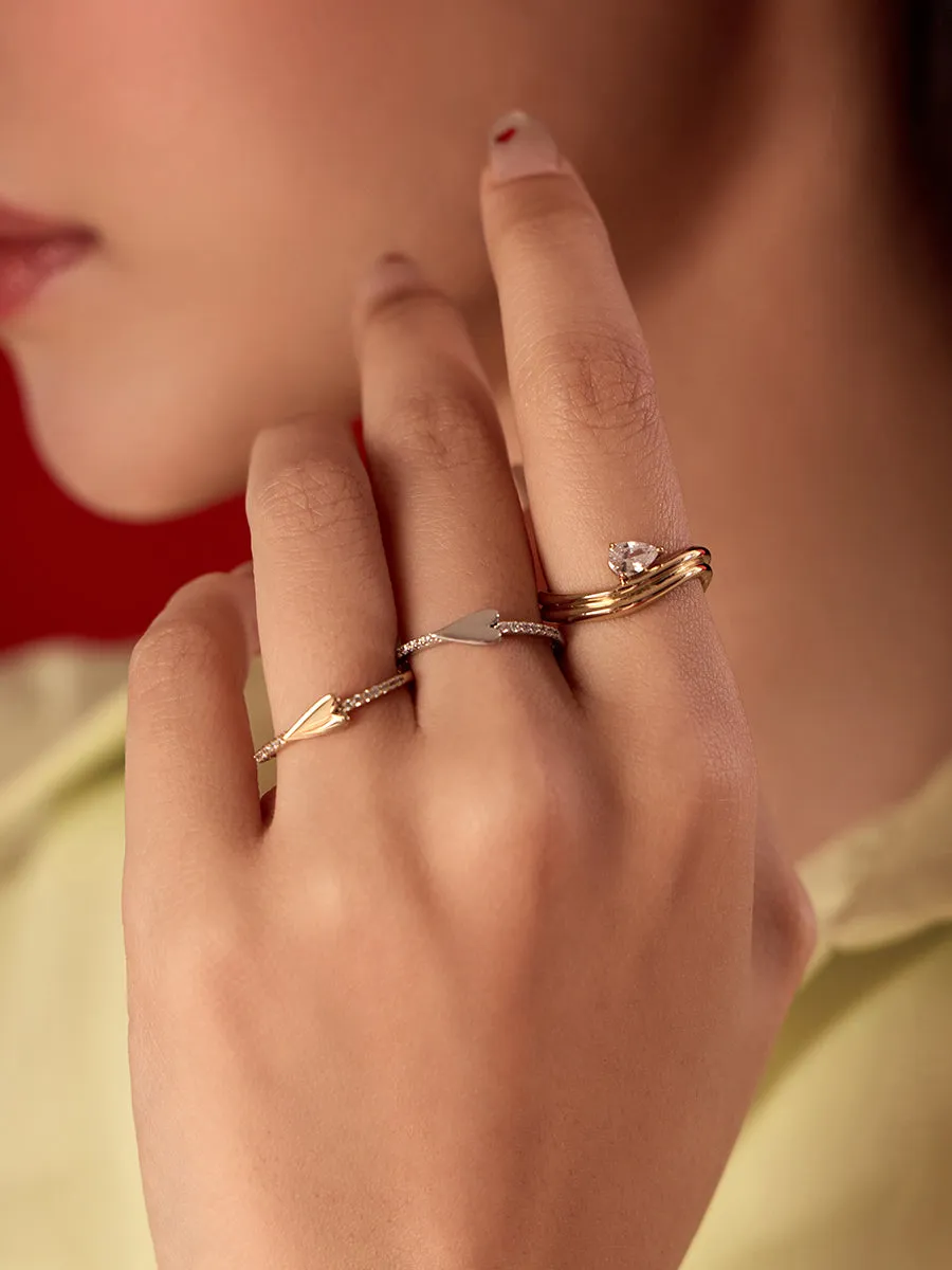 All My Heart Pave 14K Gold Vermeil Ring sold by Wanderlust and Co product image thumbnail 2