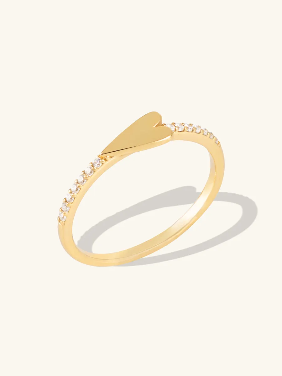All My Heart Pave 14K Gold Vermeil Ring sold by Wanderlust and Co product image thumbnail 4