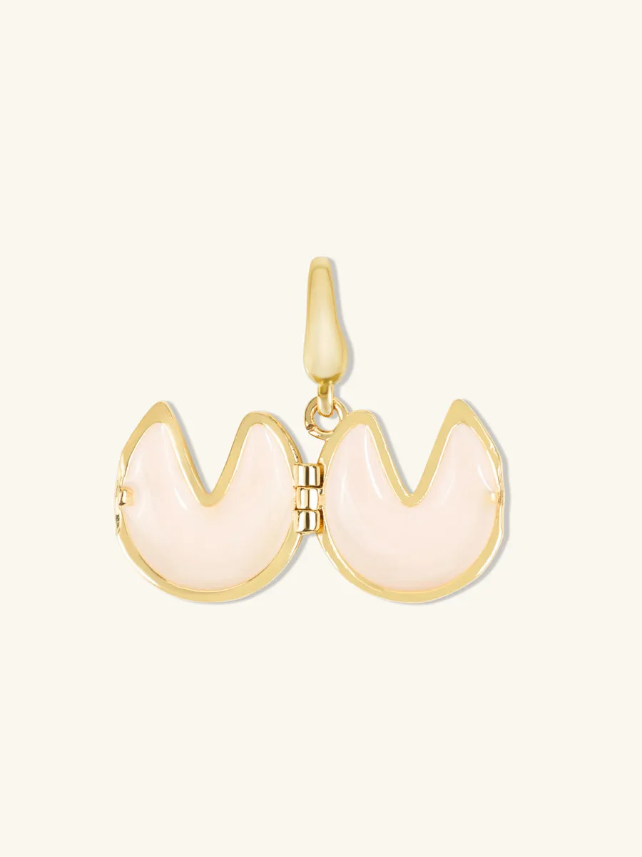 Petite Fortune Cookie Gold Locket Charm sold by Wanderlust and Co product image thumbnail 4