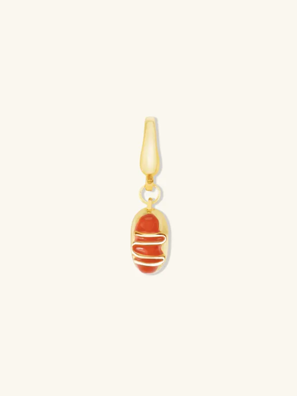 Hot Dog Gold Charm made by Wanderlust and Co