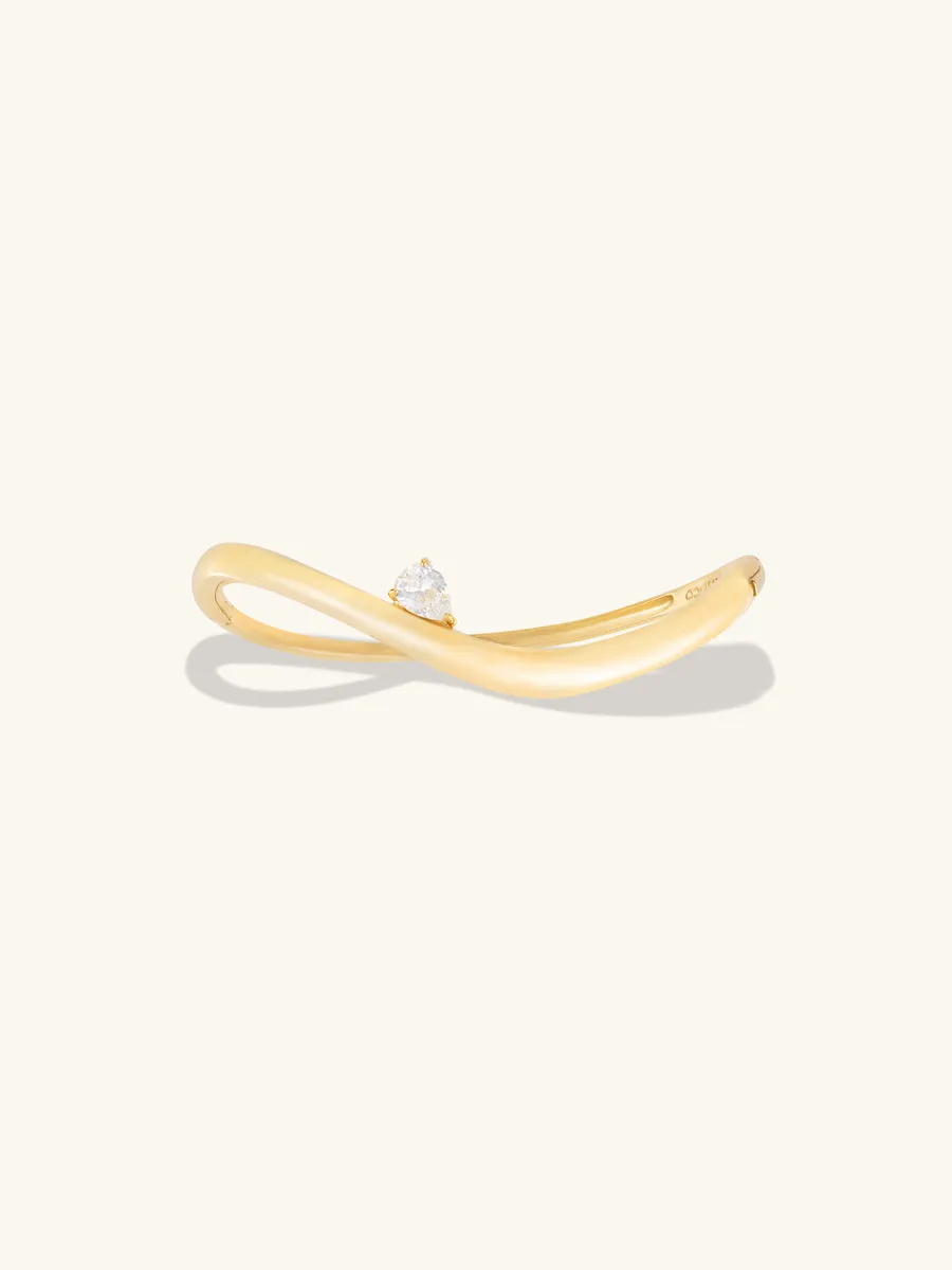 Flow Diamante 14K Gold Vermeil Bangle sold by Wanderlust and Co product image thumbnail 4