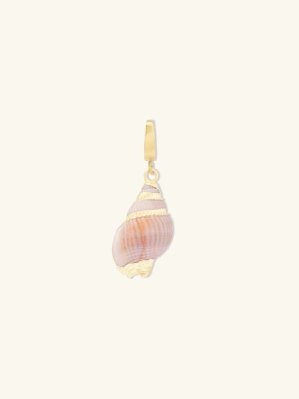 Conch Shell Gold Charm made by Wanderlust and Co