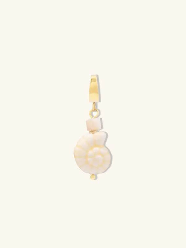 Shell Ceramic Daisy Charm made by Wanderlust and Co