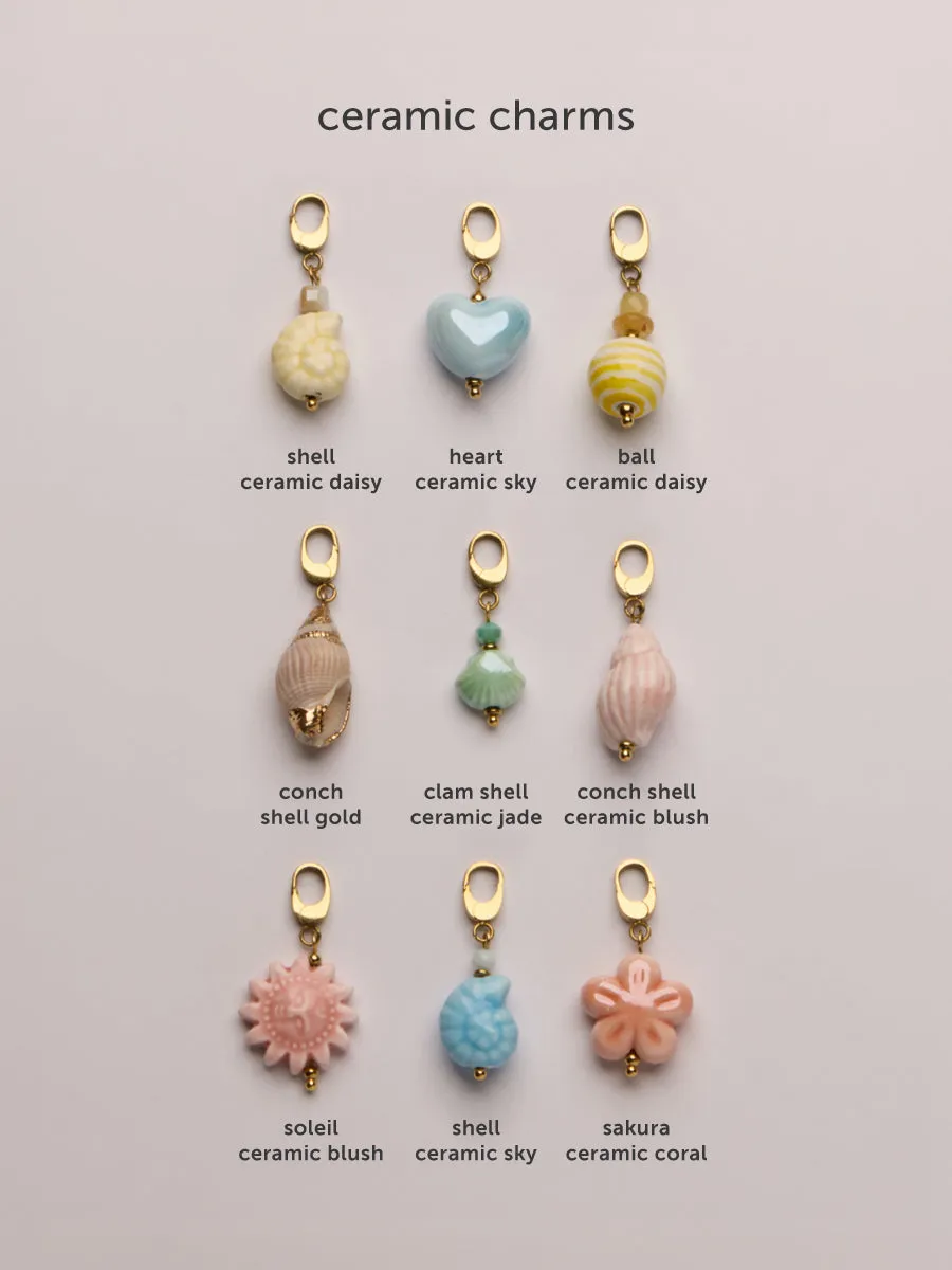 Conch Shell Ceramic Blush Charm sold by Wanderlust and Co product image thumbnail 4