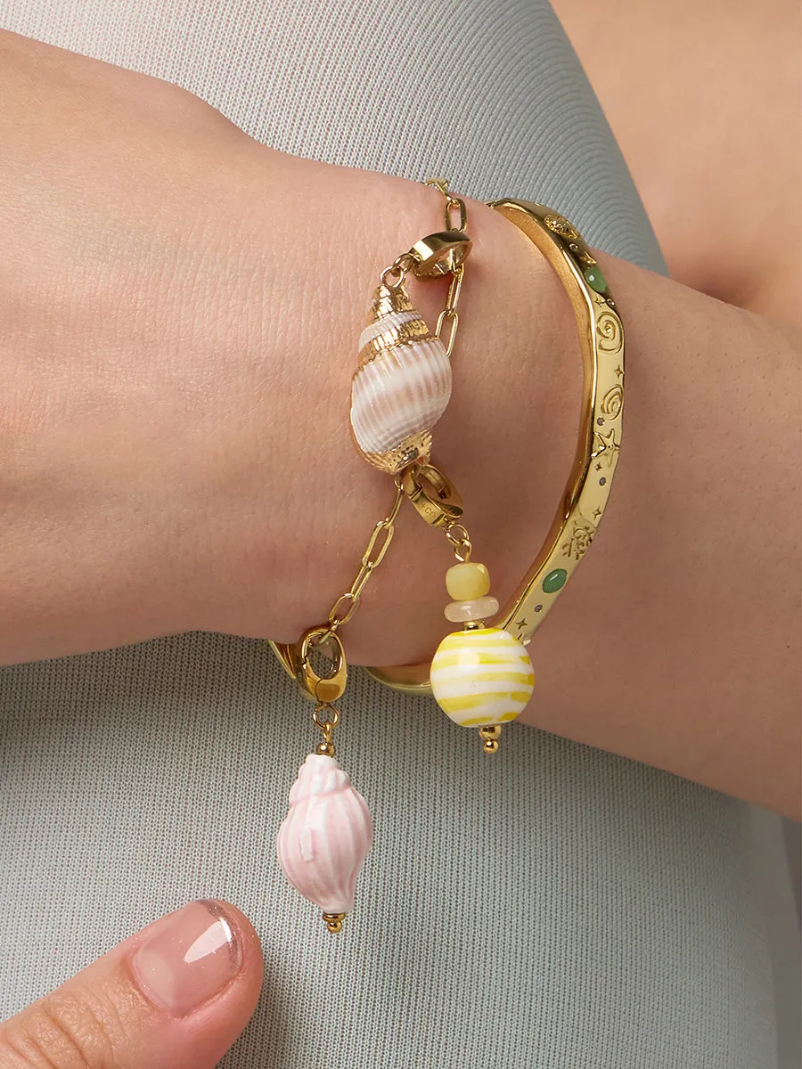 Conch Shell Ceramic Blush Charm sold by Wanderlust and Co product image thumbnail 2