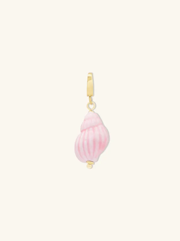 Conch Shell Ceramic Blush Charm made by Wanderlust and Co