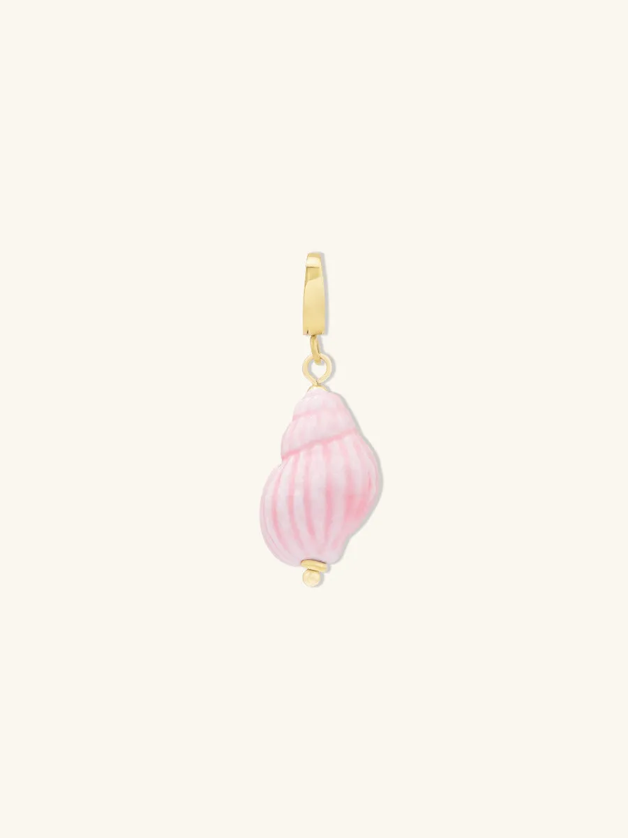 Conch Shell Ceramic Blush Charm sold by Wanderlust and Co
