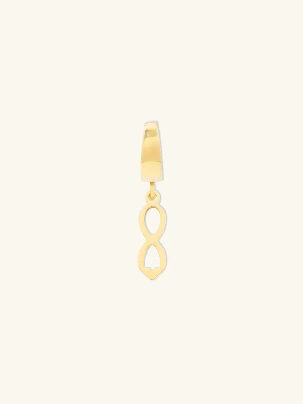 Infinity Heart Gold Charm made by Wanderlust and Co