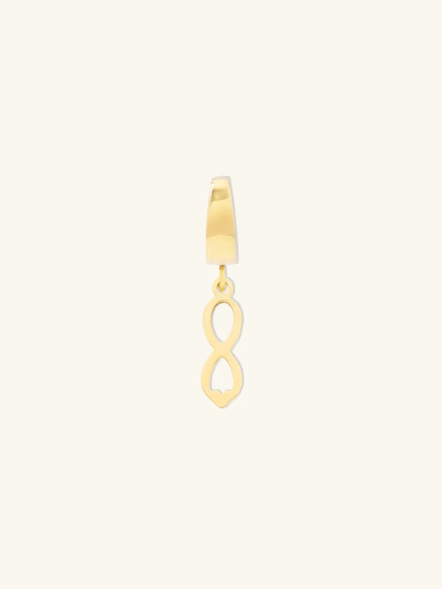 Infinity Heart Gold Charm sold by Wanderlust and Co