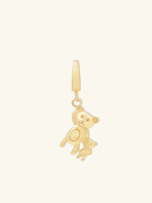 Teddy Gold Charm made by Wanderlust and Co