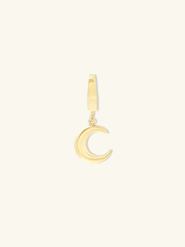 Petite Crescent Gold Charm sold by Wanderlust and Co