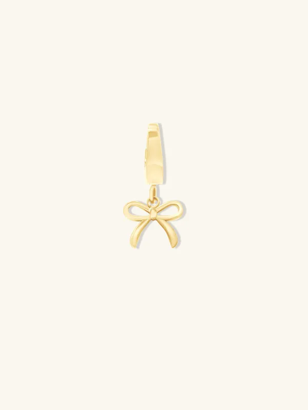 Petite Bow Gold Charm made by Wanderlust and Co