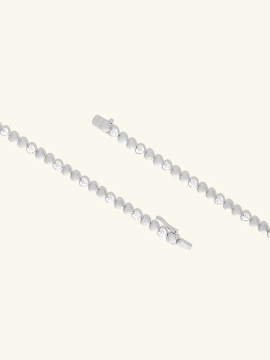 Multi Hearts 925 Sterling Silver Bracelet sold by Wanderlust and Co product image thumbnail 5