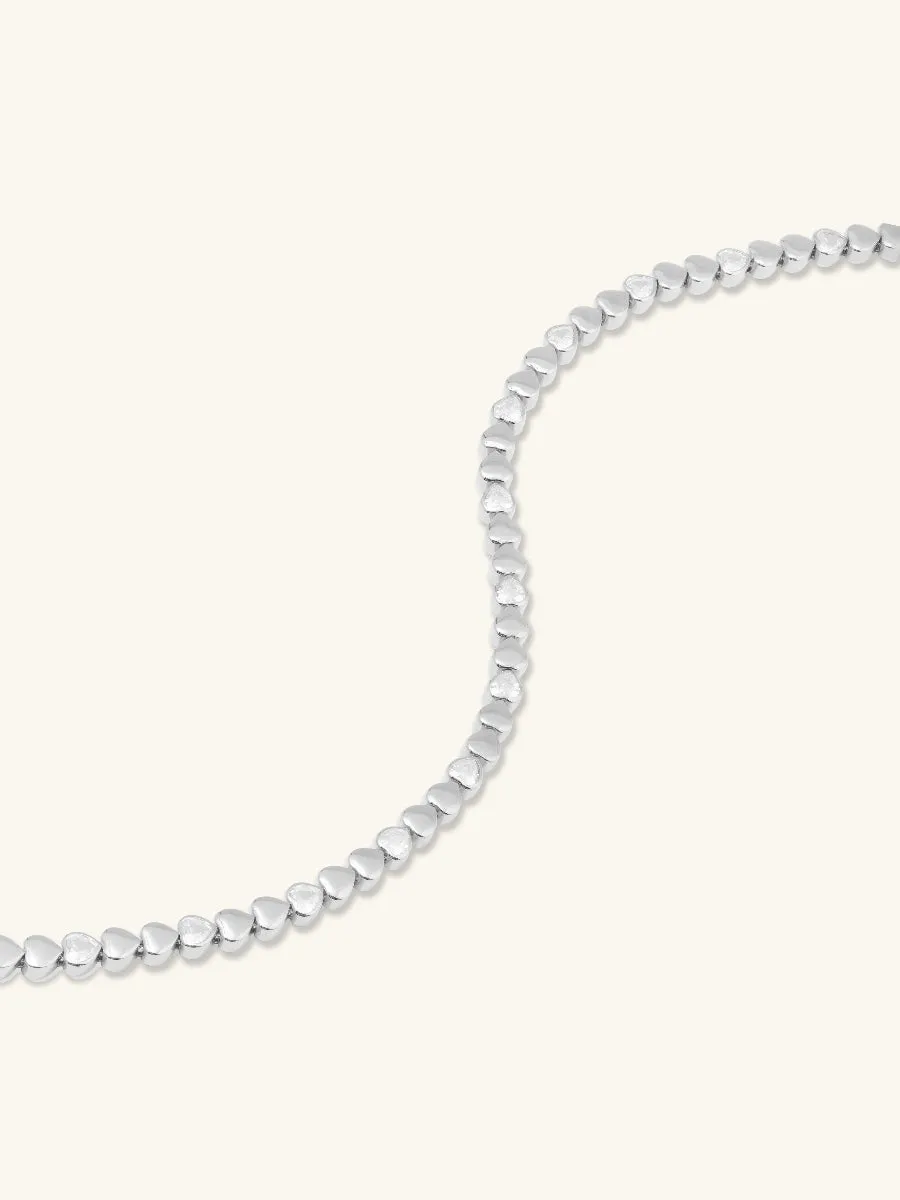 Multi Hearts 925 Sterling Silver Bracelet sold by Wanderlust and Co product image thumbnail 4