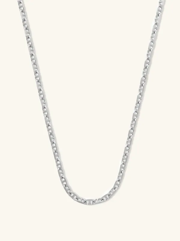 Petite Link Anchor 925 Sterling Silver Necklace made by Wanderlust and Co