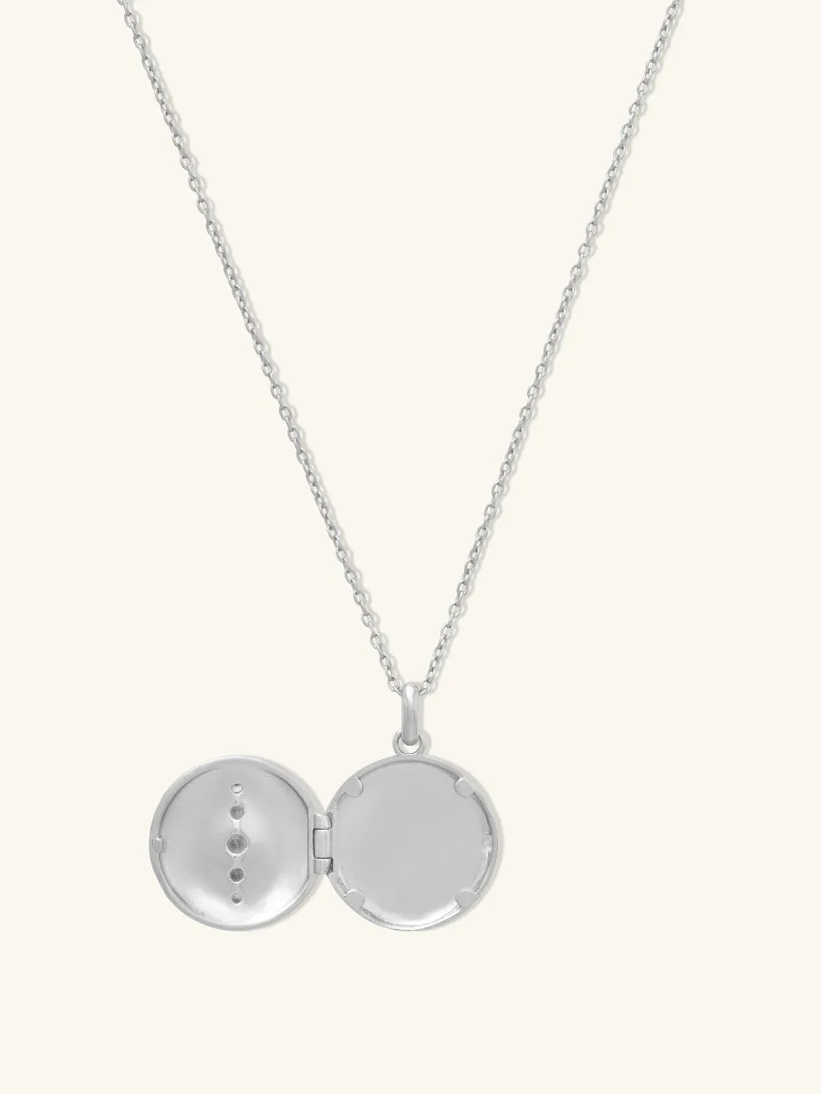 Starburst 925 Sterling Silver Locket Necklace sold by Wanderlust and Co product image thumbnail 4