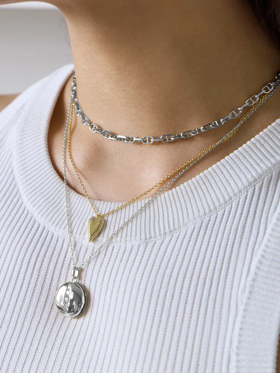 Starburst 925 Sterling Silver Locket Necklace sold by Wanderlust and Co product image thumbnail 2