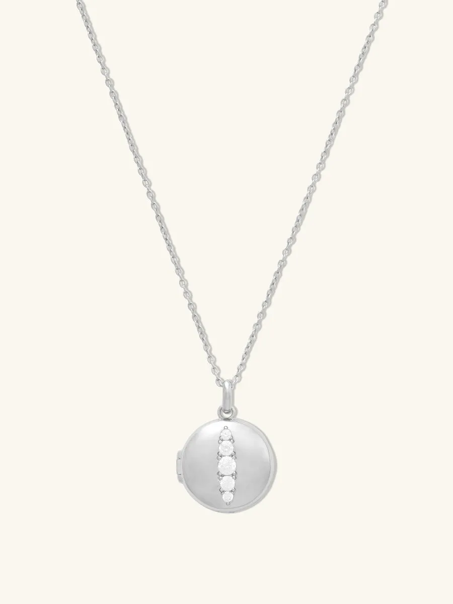 Starburst 925 Sterling Silver Locket Necklace sold by Wanderlust and Co