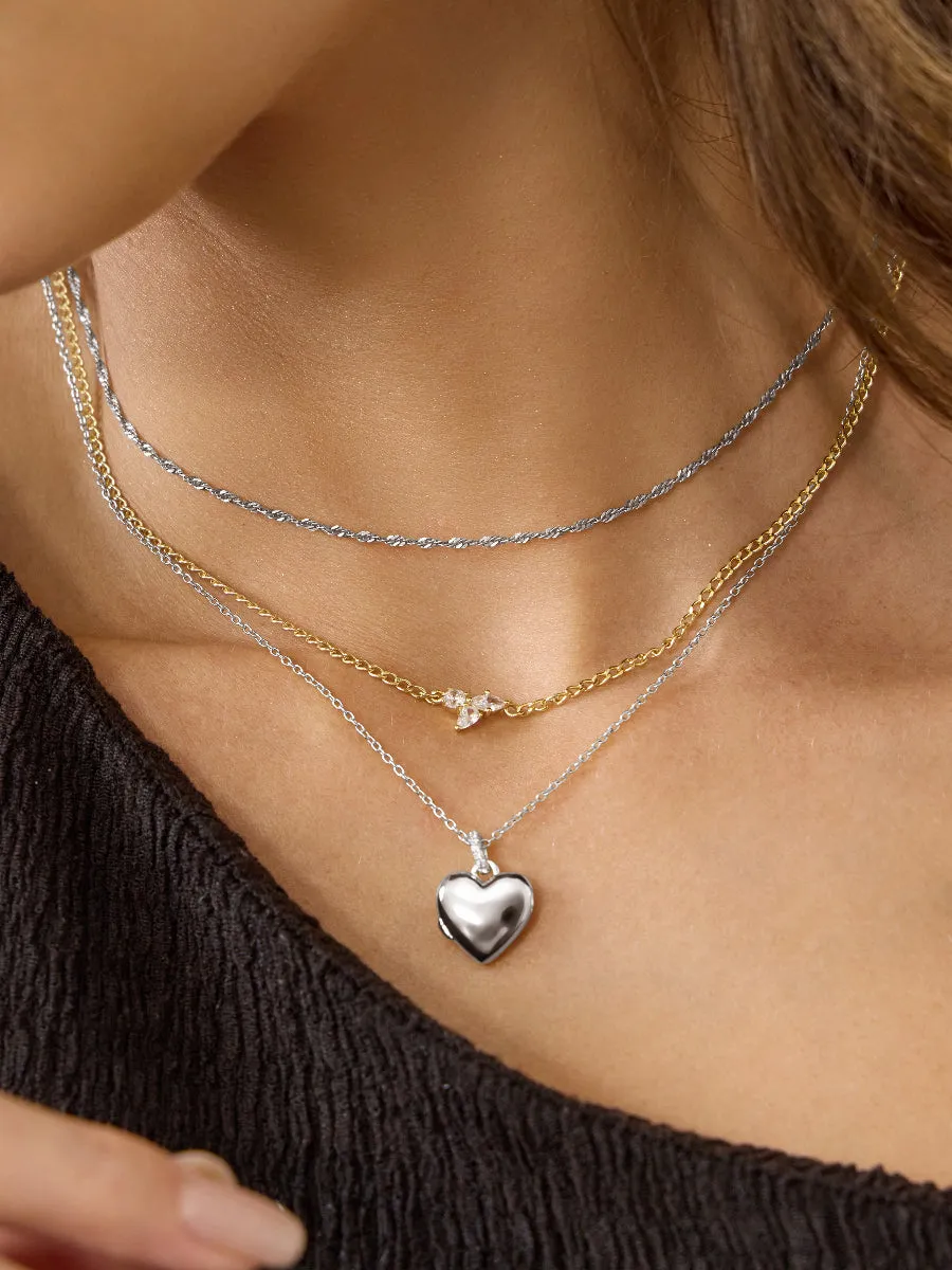 All My Heart 925 Sterling Silver Locket Necklace sold by Wanderlust and Co product image thumbnail 2