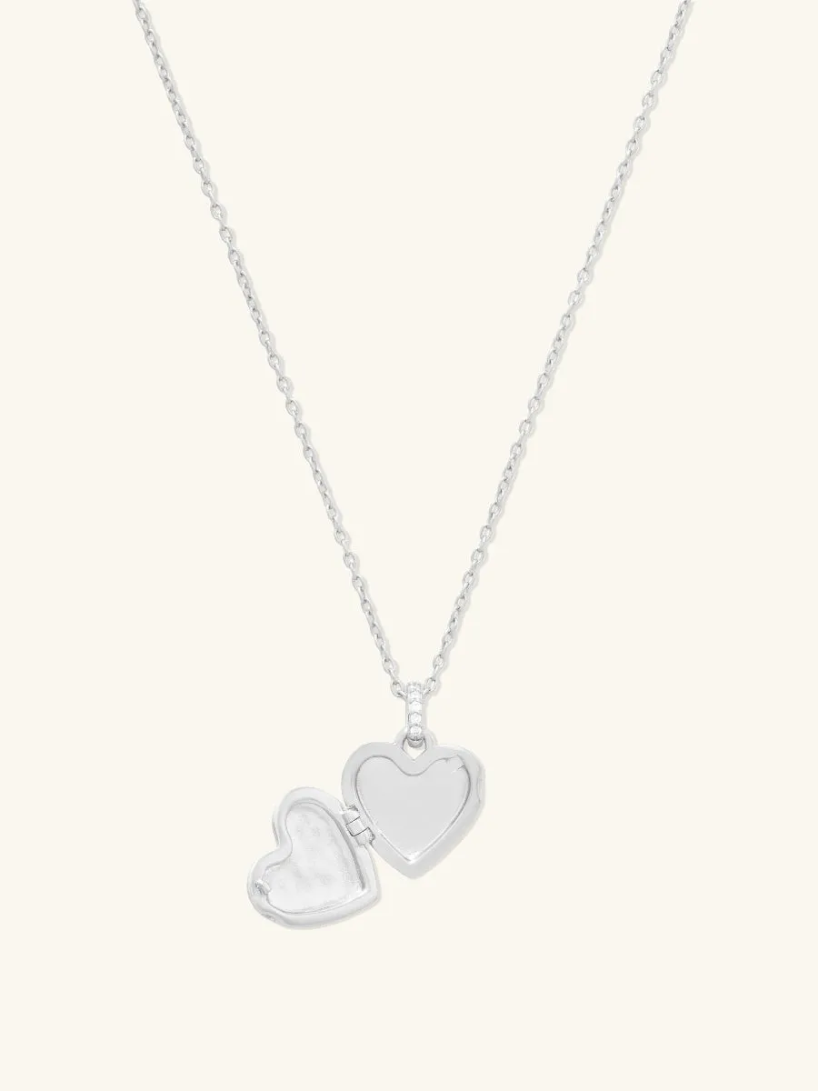 All My Heart 925 Sterling Silver Locket Necklace sold by Wanderlust and Co product image thumbnail 4