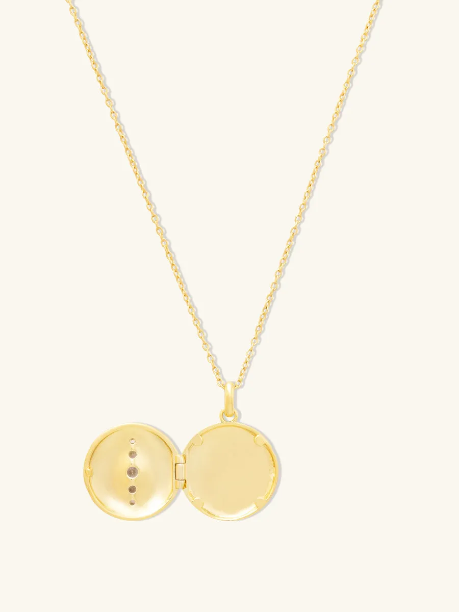 Starburst 14K Gold Vermeil Locket Necklace sold by Wanderlust and Co product image thumbnail 4