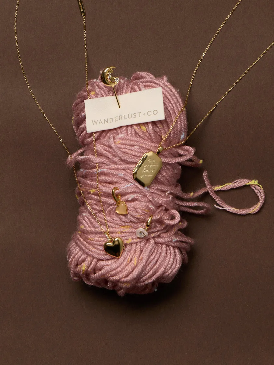 All My Heart 14K Gold Vermeil Locket Necklace sold by Wanderlust and Co product image thumbnail 3
