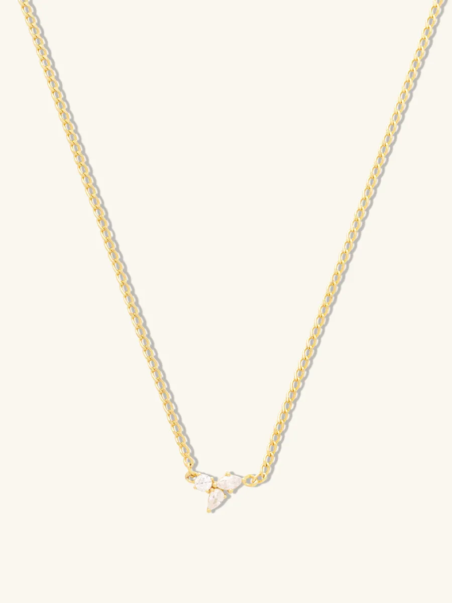 Starburst 14K Gold Vermeil Curb Chain Necklace sold by Wanderlust and Co