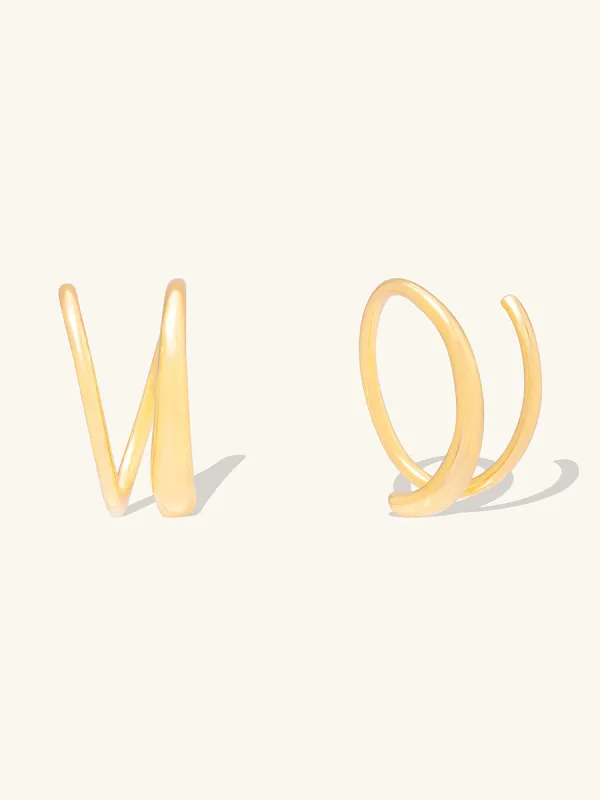 Loop 14K Solid Gold Hoop Earrings made by Wanderlust and Co