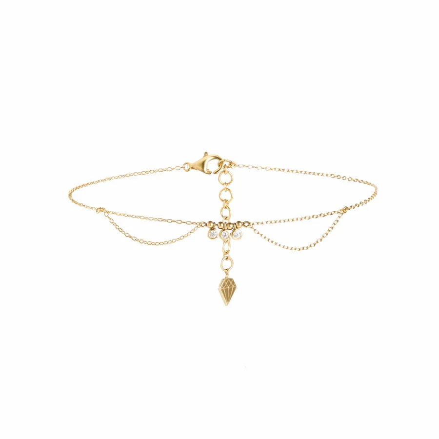 Starry Skies 14K Gold Vermeil Anklet sold by Wanderlust and Co product image thumbnail 4