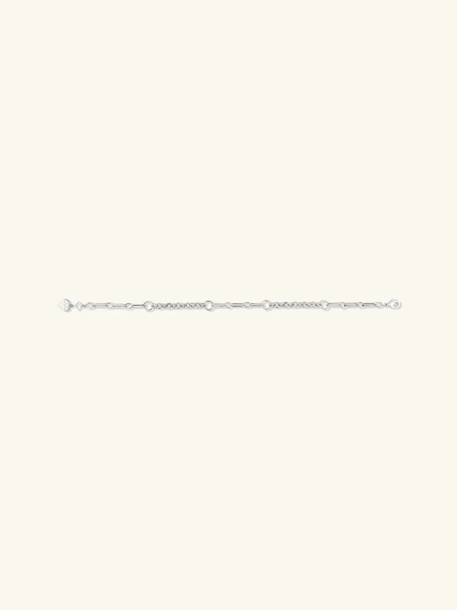 Mixed Chain Silver Bracelet sold by Wanderlust and Co product image thumbnail 4