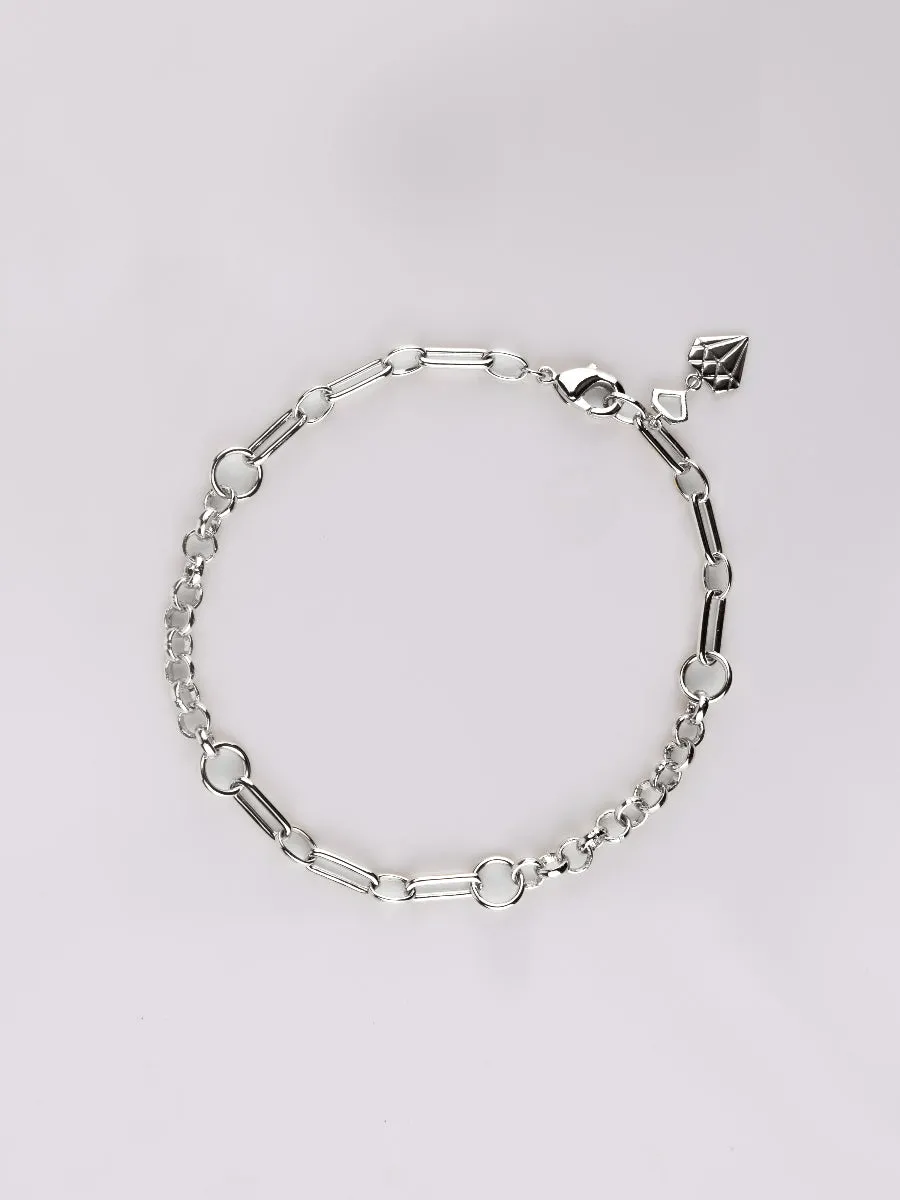 Mixed Chain Silver Bracelet sold by Wanderlust and Co product image thumbnail 3