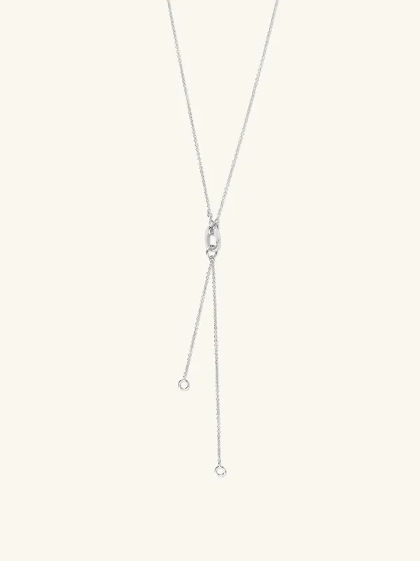 Lariat Silver Necklace made by Wanderlust and Co