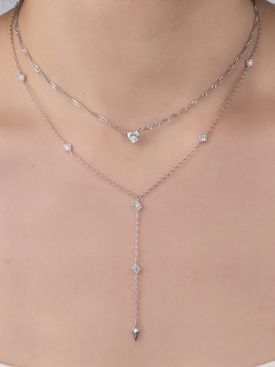 Heart Silver Necklace sold by Wanderlust and Co product image thumbnail 2