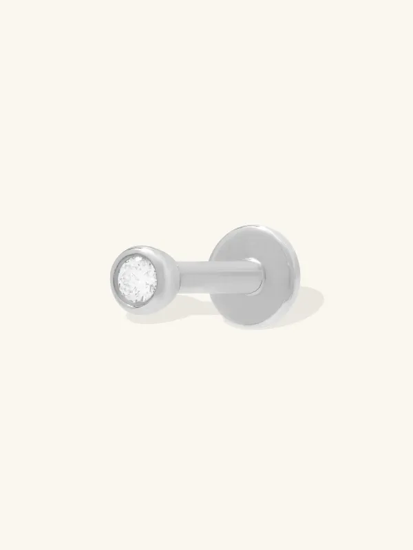 Bezel 925 Sterling Silver Flat Back Earring made by Wanderlust and Co