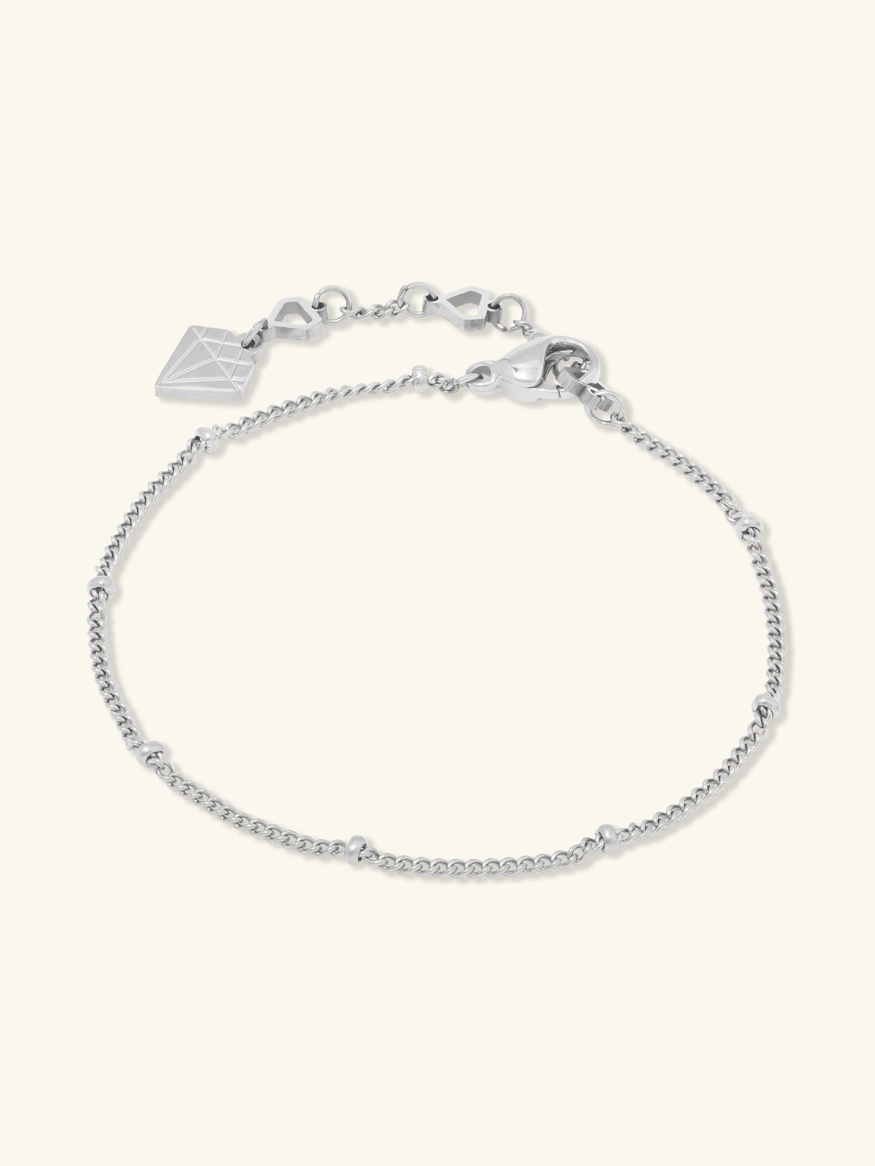Beaded Silver Essential Chain Bracelet sold by Wanderlust and Co product image thumbnail 4