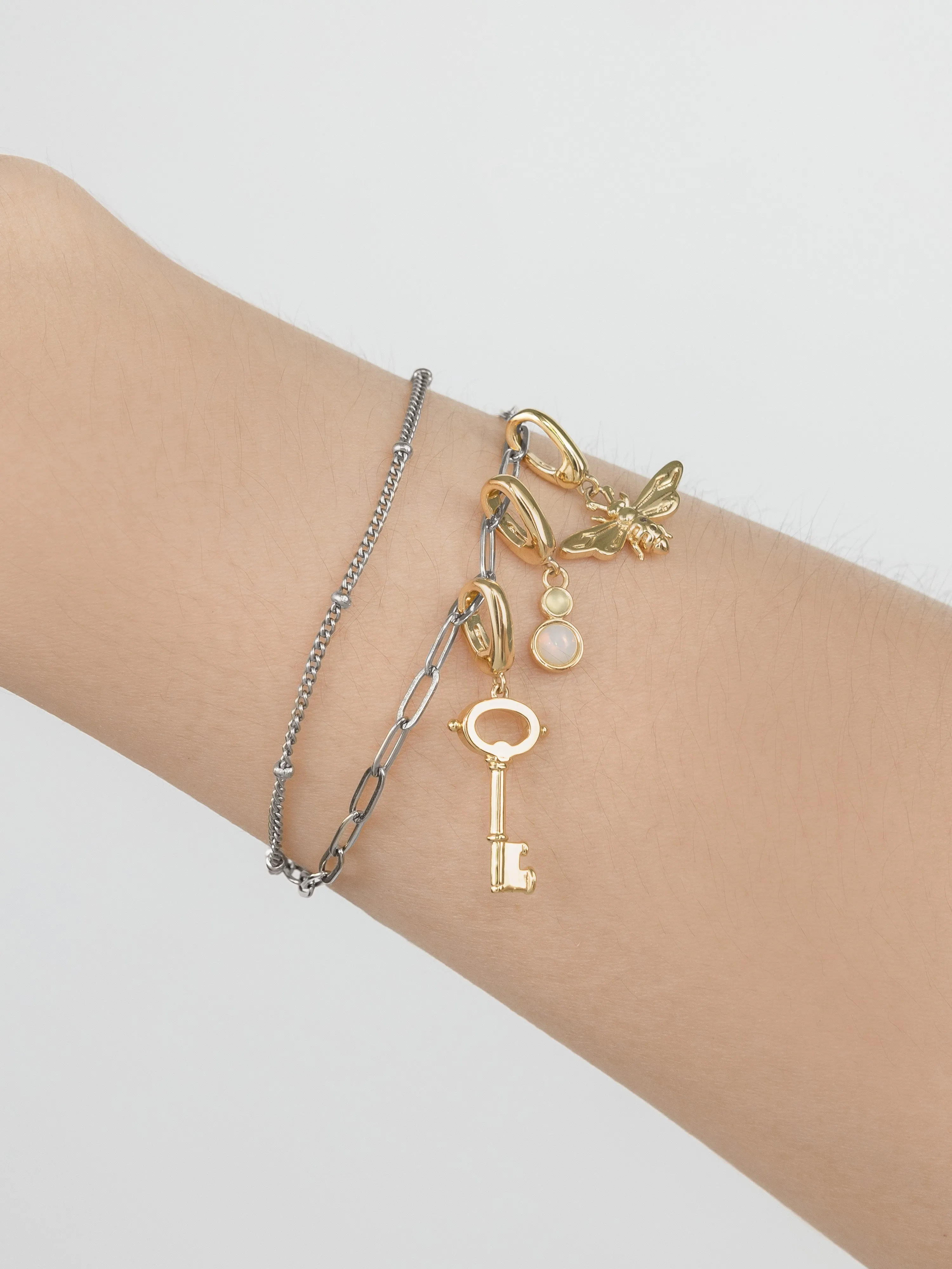 Beaded Silver Essential Chain Bracelet sold by Wanderlust and Co product image thumbnail 2