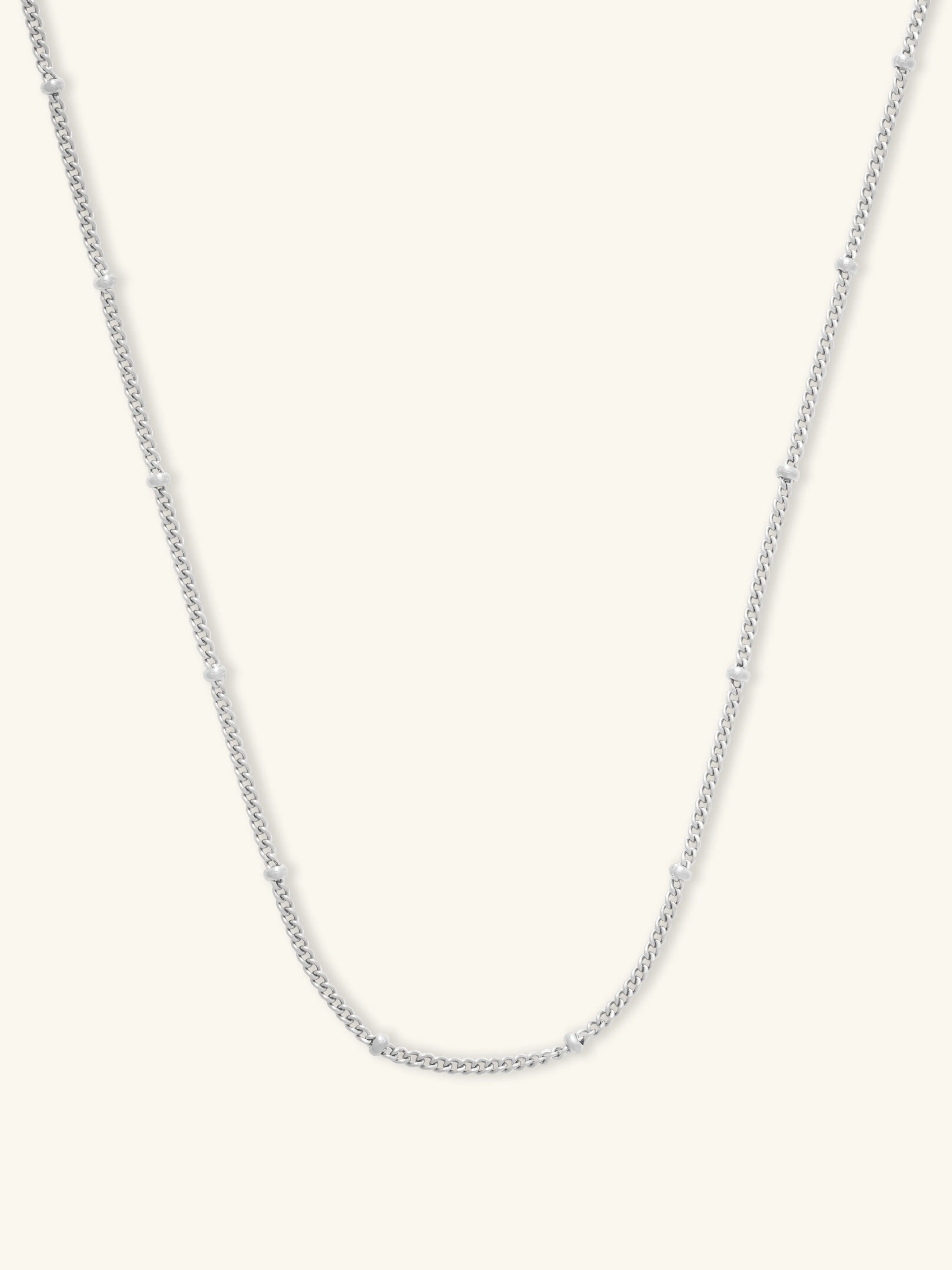 Beaded Silver Essential Chain Necklace sold by Wanderlust and Co