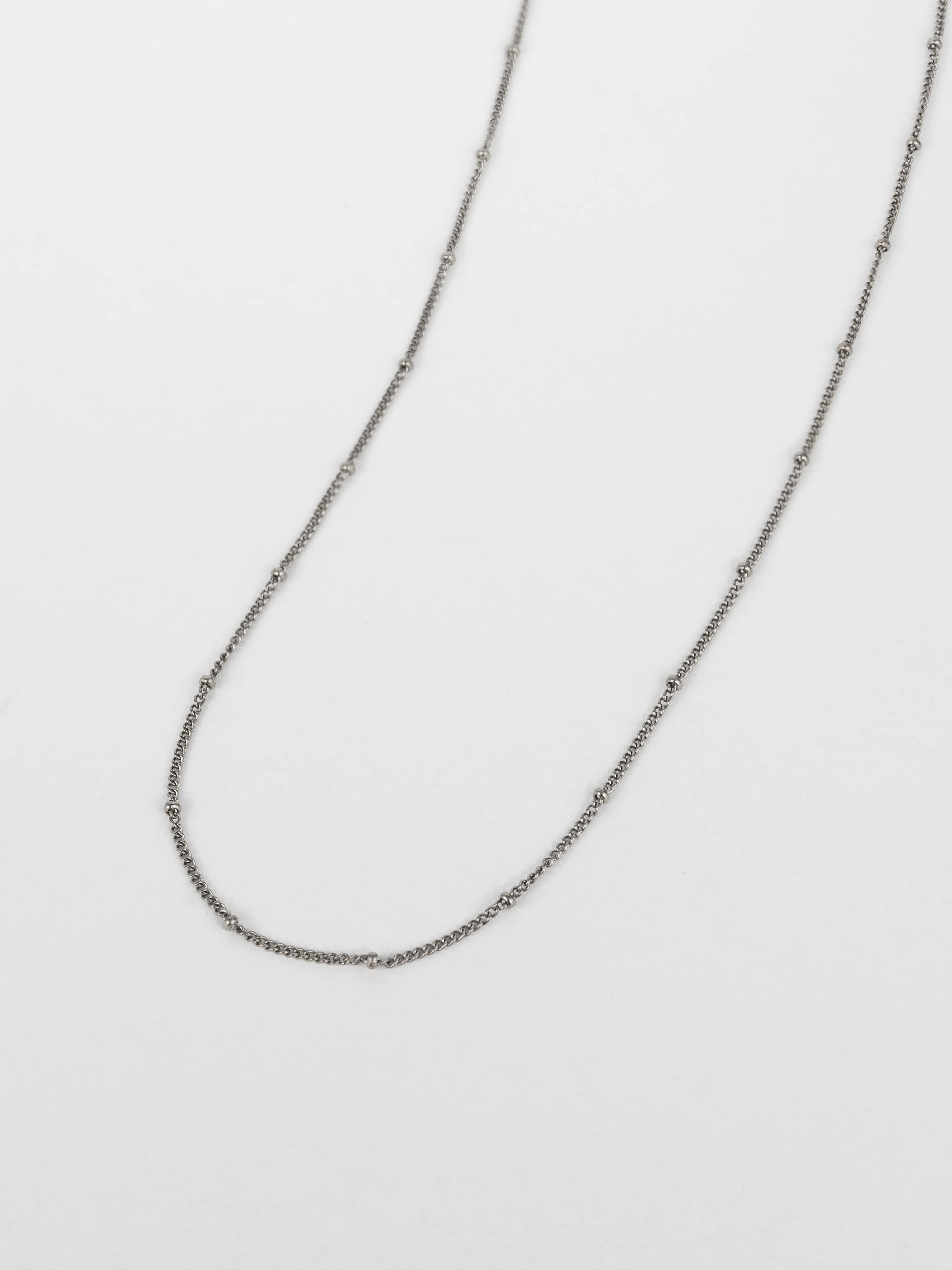 Beaded Silver Essential Chain Necklace sold by Wanderlust and Co product image thumbnail 3