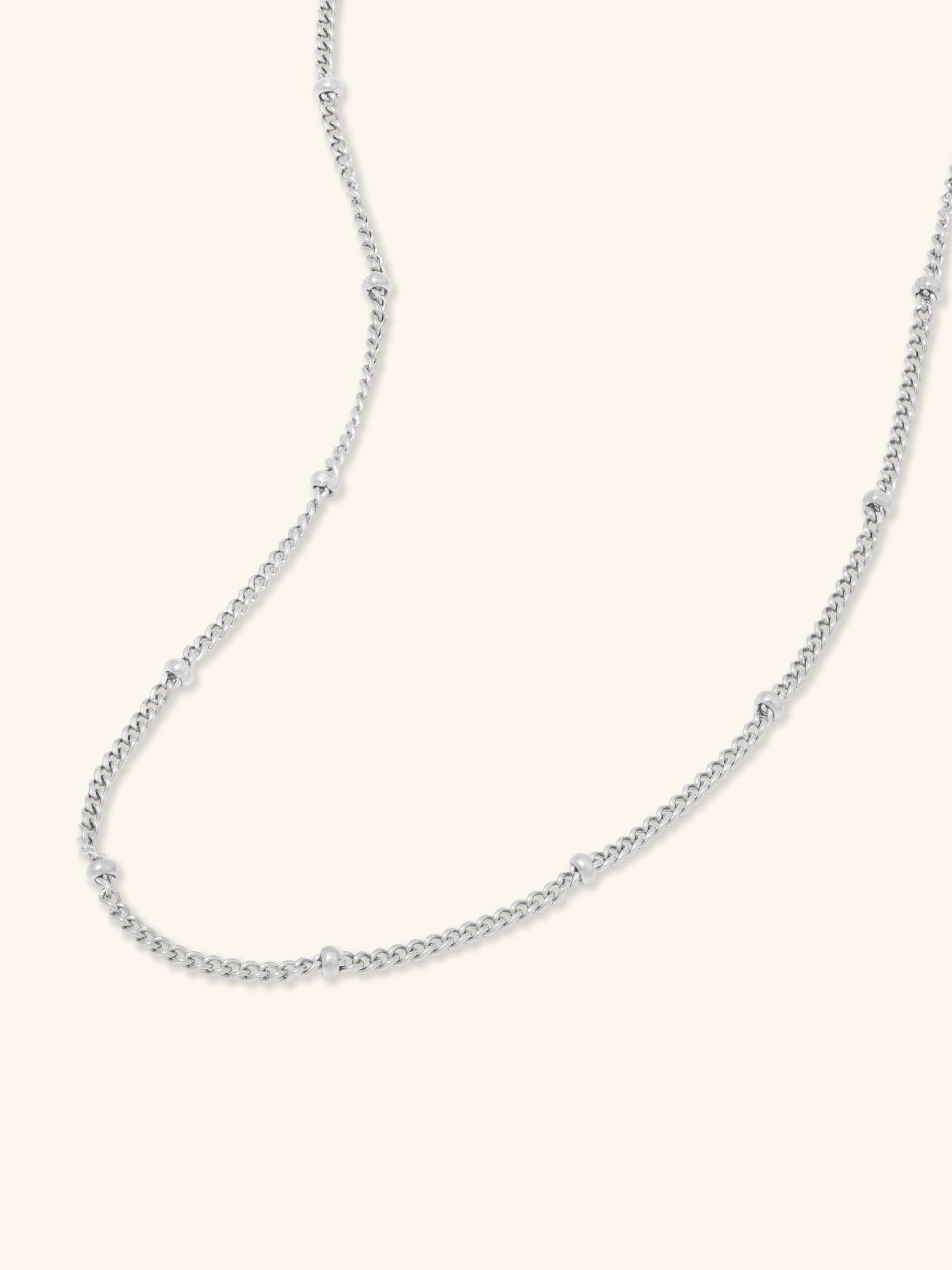 Beaded Silver Essential Chain Necklace sold by Wanderlust and Co product image thumbnail 4