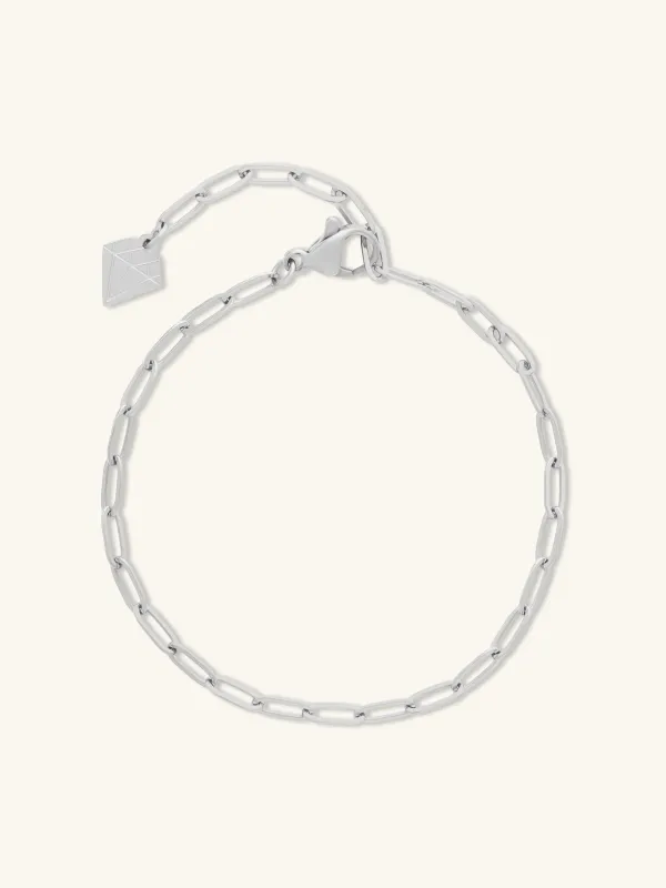 Petite Harper Silver Essential Chain Bracelet made by Wanderlust and Co