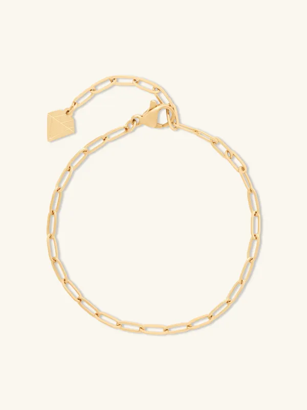 Petite Harper Gold Essential Chain Bracelet made by Wanderlust and Co