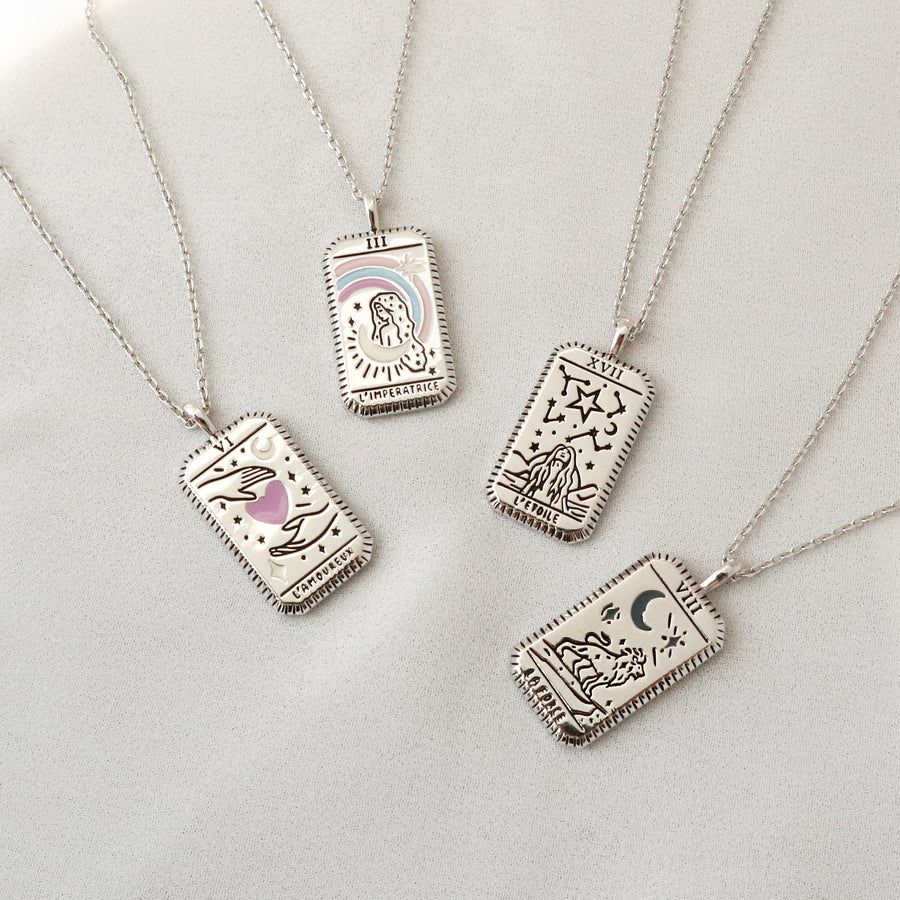 L'Imperatrice Silver Tarot Necklace sold by Wanderlust and Co product image thumbnail 6