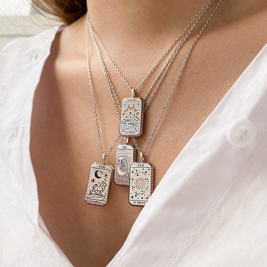 L'Imperatrice Silver Tarot Necklace sold by Wanderlust and Co product image thumbnail 2