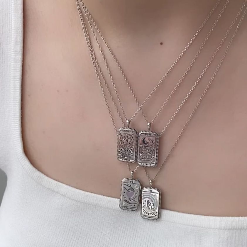 L'Imperatrice Silver Tarot Necklace sold by Wanderlust and Co product image thumbnail 3