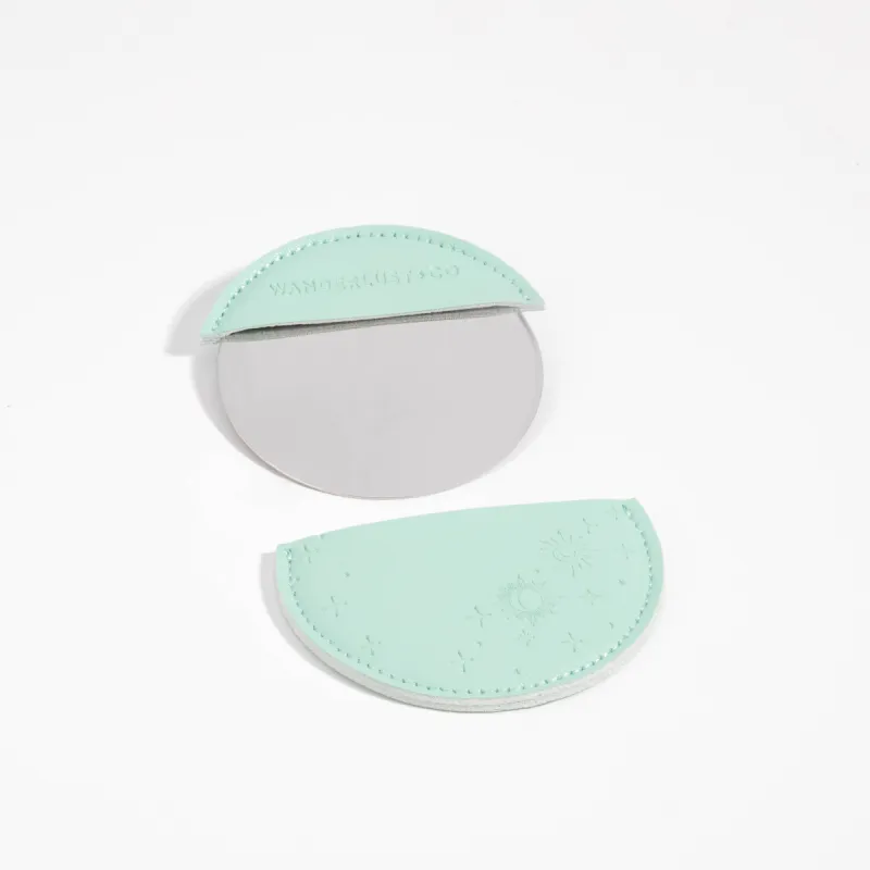 Wanderlust + Co Celestial Mint Mini Mirror sold by Wanderlust and Co