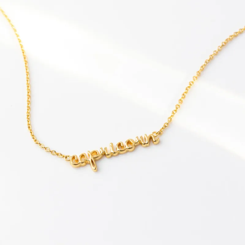 Capricorn Gold Necklace sold by Wanderlust and Co